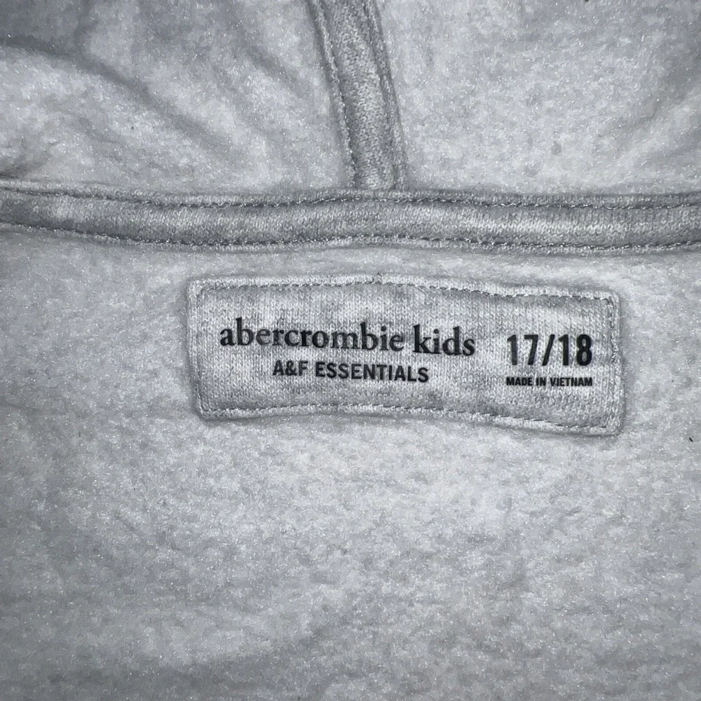 Abercrombie Fitch Kids Hoodie Full Zip Fleece‎ Lined Gray Size 17-18